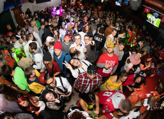 Halloween Bar Crawl Crowd